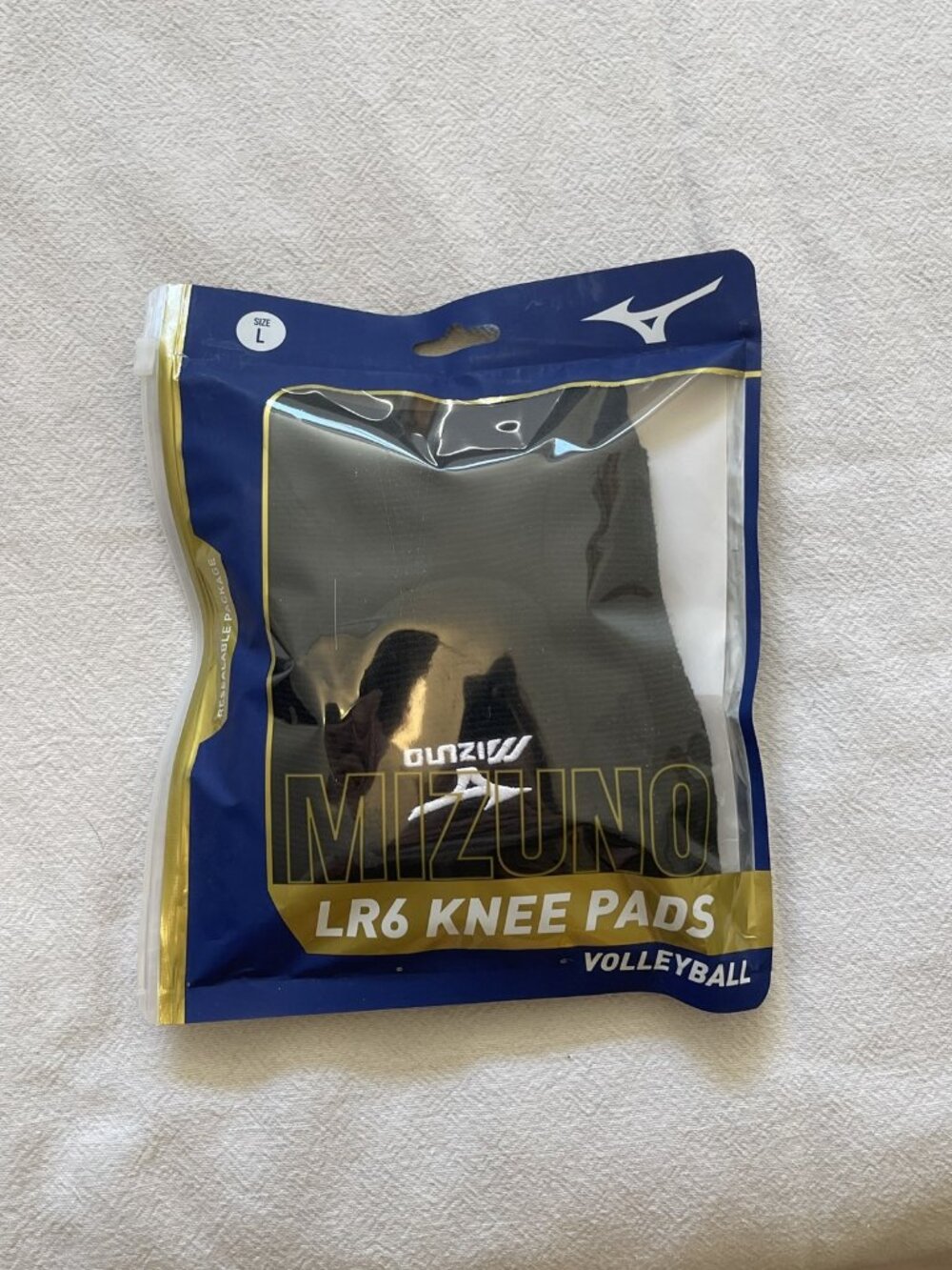Mizuno LR6 Volleyball Knee Pads Black Size L New Sealed